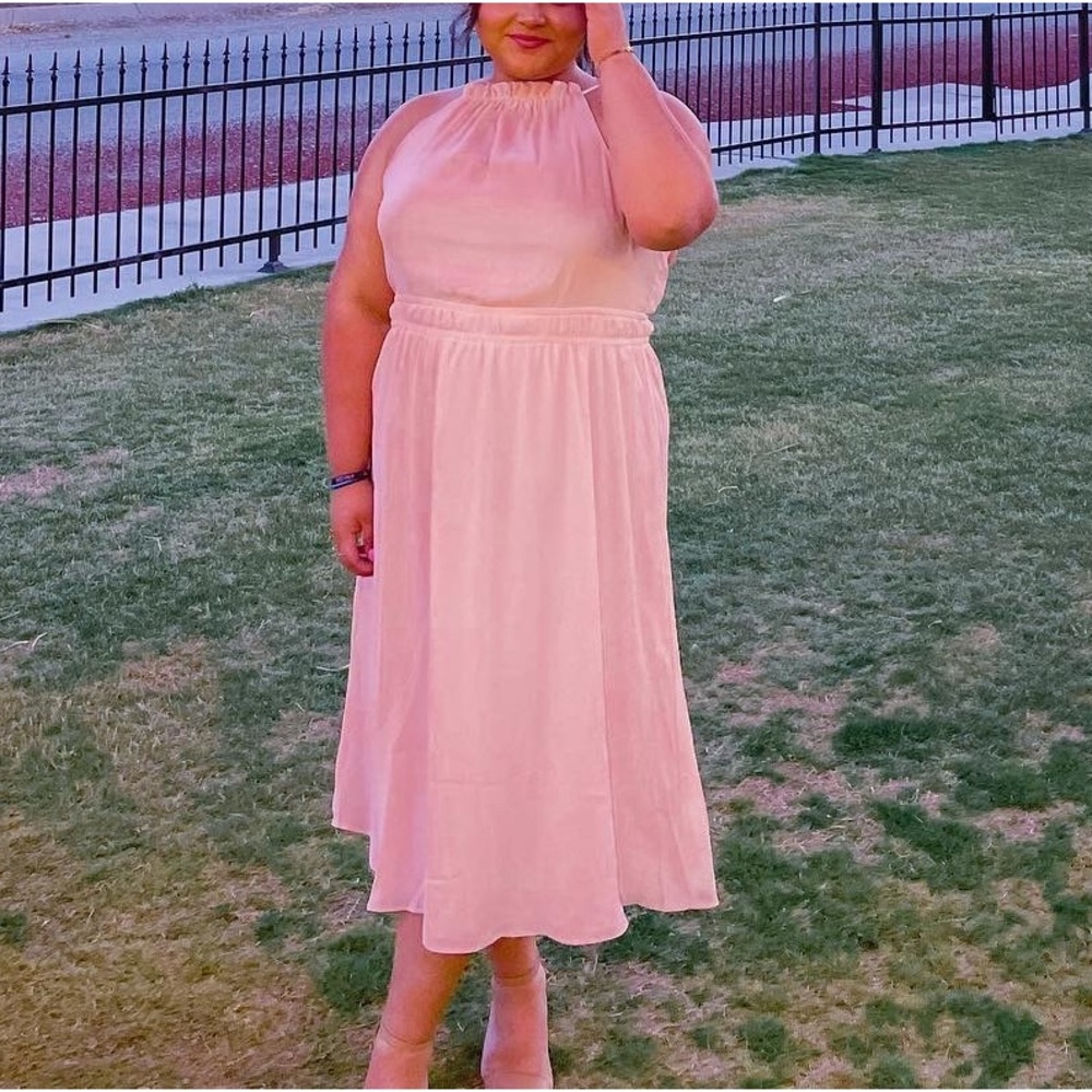 Light Pink formal dress |Midi dress |cocktail dress |